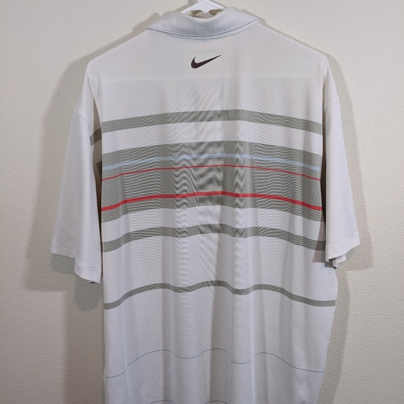 Men's Nike Golf Dri Fit Striped Shirt Size XL - Picture 3 of 7